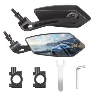 MAIYIS Bike Mirror for Handlebar – 2 Pcs HD Ajustable 360° and Rotatable Safe Rearview Bicycle Mirror, Easy Installation, Suitable for Mountain Bikes, E-bike, Bicycle, Scooter, Motorcycle