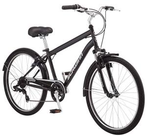 Schwinn Suburban Hybrid Bike, 26 Inch Mens and Womens Bike, 7-Speed Hybrid Bicycle, Front and Rear Linear Pull Brakes, Ergonomic Grips, Comfort Frame, Large Cushioned Seat, Fenders, Adult Bicycle