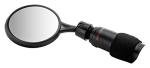 Schwinn Deluxe Bicycle Mirror, Black, Adjustable Stem for Customized Angle, Velcro Strap for Universal Fit on Any Handlebar, Bicycle Mirror Handlebar Mount