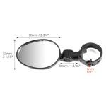 QWORK Bike Mirrors, 2 Pack 360-Degree Rotatable Handlebar Mirrors for Safe Cycling, Cycling Rear View Mirror
