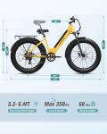 PUCKIPUPPY Electric Bike for Adults 960W Peak, 48V 15AH Removable Battery Electric Bicycle, 28MPH Commuter E-Bike, 7 Speed, Up to 60 Miles,All Terrain 26" Fat Tire Front Suspension, Samoyed