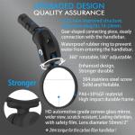 BriskMore 1 Pair Black Drop Bar Rearview Bike Mirror, 2" /50CM HD Wide View Convex Mirrors for Cyclists, Safety Glass Bicycle Mirror Both For Left& Righ Side for Road Bikes