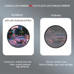 BriskMore 1 Pair Black Drop Bar Rearview Bike Mirror, 2" /50CM HD Wide View Convex Mirrors for Cyclists, Safety Glass Bicycle Mirror Both For Left& Righ Side for Road Bikes