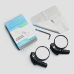 BriskMore 1 Pair Black Drop Bar Rearview Bike Mirror, 2" /50CM HD Wide View Convex Mirrors for Cyclists, Safety Glass Bicycle Mirror Both For Left& Righ Side for Road Bikes