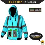 KwikSafety - Charlotte, NC - PATROL Safety Jacket [NO FUZZ Balls] Class 3 ANSI Tested OSHA Compliant Reflective Mens Fleece Hoodie/Yellow 3XL