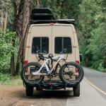 Hollywood RV Rider Hitch Bike Rack for 2 E-Bikes up to 80 lbs Each - Premium Electric Bike Rack for RV, Fifth Wheel, Flat Towed Vehicle - Durable for Standard and Fat Tire Bikes