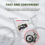 EUROBIKE Folding Mountain Bike, YH-G7 27.5 inch Mountain Bikes for Men, Foldable Bicycles, 21 Speed, Full Suspension (Mag Green)