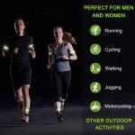 Skylety 4 Pieces Reflective Bands High Visibility Reflector Bands Neon Straps Tape Bracelets Reflective Running Gear for Women Men Running Cycling Walking Arm Wrist Ankle Leg
