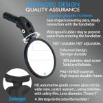 BriskMore Bike Bar End Mirror for Scooter Electric Bikes - HD Glass Convex Lens Rearview Mirror, Safe Cycling, Easy to Install 1PC