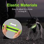 Skylety 4 Pieces Reflective Bands High Visibility Reflector Bands Neon Straps Tape Bracelets Reflective Running Gear for Women Men Running Cycling Walking Arm Wrist Ankle Leg