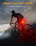Cuvccn Bike Lights Set Ultra Bright, Bicycle Light Rechargeable with 6 Spot & Flood Beams, IP65 Waterproof Bike Lights for Night Riding, DIY 4X4 + 6X6 Modes Bicycle Headlight and Tail Light Reflectors