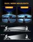 Cuvccn Bike Lights Set Ultra Bright, Bicycle Light Rechargeable with 6 Spot & Flood Beams, IP65 Waterproof Bike Lights for Night Riding, DIY 4X4 + 6X6 Modes Bicycle Headlight and Tail Light Reflectors