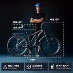 PUJH Peak 1500W Motors Electric Bike for Adults, 48V 17.5Ah Battery, 29"*2.1 Fast Ebike,Max 34 mph 30-80 Miles,Front Suspension Disc Brake Class 3 E-Bike,Off Road Mountain Hunting for Men