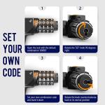 SEWAY Scooter Lock Cable for Xiaomi Mijia M365 ES Series, Bicycle Combination Locks Coiled Chain Lock Basic Self Coiling Core Steel Wire 4 ft. Long 1/3 inch Fit for M365/ES1/ES2/ES3/ES4