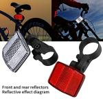 Bike Front and Rear Reflectors Kit, Bicycle Wheel Spoke Reflectors Kit, Bike Cycling Safety Warning Reflectors for Handlebar and Seatpost, Bike Road Safety Reflection Kit, Red and White/8 Pcs
