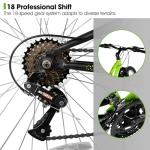 HH HILAND Full Suspension Mens Mountain Bike, 18 Speed, 26 Inch Wheel, Dual V Brake Bike for Men Womens Adult Bicycle