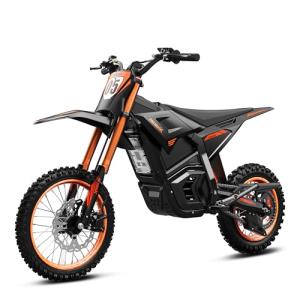 RiderX Electric Dirt Bike for Adults Teens, 3000W Brushless 220Nm Motor - 45° slope, 38 MPH, 48V/23.5Ah Removable Battery, Dual Hydraulic Brakes & Full Suspension Electric Motorcycle for Age 13+,Black