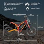 Tuttio ARC-I 36V Electric Dirt Bike for Kids 5-8, 750W Electric Motorcycle for Kids, 22MPH, Up to 25 Miles, 5-Speed Modes Mini Dirt Bike, 16" Pneumatic Tires, Max Weight 165LBS