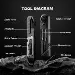 ROCKBROS Bike Ratchet Wrench, 14 In 1 Multifunctional Bike Tool Kit, Portable Bicycle Tire Repair Tool Kit
