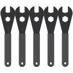 Pawfly 5 Pcs Bike Cone Wrench Set Tool, (13, 14, 15, 16, 17 mm) Slim Open End Spanner Tool Kit for Bicycle Wheel Hub Repair, Axle Nut Remover & Bearing Adjuster, Black