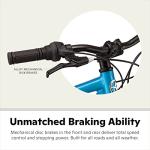 Schwinn High Timber ALX Mountain Bike for Adult Men Women, 26-Inch Wheels, 21-Speeds, Front Suspension, Aluminum Frame, Mechanical Disc Brakes, Blue