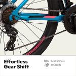 Schwinn High Timber ALX Mountain Bike for Adult Men Women, 26-Inch Wheels, 21-Speeds, Front Suspension, Aluminum Frame, Mechanical Disc Brakes, Blue