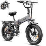 Jasion X-Hunter Electric Bike for Adults,1400W Peak Motor 30MPH 70+ Miles Foldable Ebike,624WH Removable Battery,Full Suspension 20’’*4 Fat Tire Bicycle for Commute,Snow,Mountain with 7-Speed