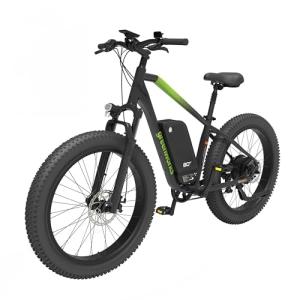 Greenworks 80V 4"*26" All-Terrain Fat Tire Mountain Electric Bike for Adults (Brushless Rear Hub Motor), 7-Speed, Up to 20 MPH, Dual Disc Brakes, Pedal Assist, Battery Not Included