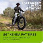 Greenworks 80V 4"*26" All-Terrain Fat Tire Mountain Electric Bike for Adults (Brushless Rear Hub Motor), 7-Speed, Up to 20 MPH, Dual Disc Brakes, Pedal Assist, Battery Not Included