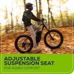 Greenworks 80V 4"*26" All-Terrain Fat Tire Mountain Electric Bike for Adults (Brushless Rear Hub Motor), 7-Speed, Up to 20 MPH, Dual Disc Brakes, Pedal Assist, Battery Not Included