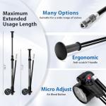 Hycline High Pressure Shock Pump with Gauge: 300 PSI Bicycle Pump for Front Fork & Rear Suspension - Mini Pump with Air Bleed for Road Mountain Bike Fits Schrader & Presta Valve - Black