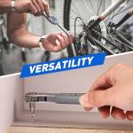 TUXIYA 30in1 Right Angle Screwdriver, 36-Tooth Mini Ratchet Wrench, Angle Screwdriver for Tight Spaces, Low Profile Offset screwdrivers, Magnetic Ratchet Screwdrivers Repair Tool