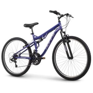 Huffy Stone Mountain Womens 26 Inch Mountain Bike, Midnight Purple Frame, 21-Speed Shimano Twist Shifting, Dual Suspension, Comfort Saddle | 20"/24"/26" Sizes, 6-21 Speeds, Dual Suspension Available |