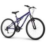 Huffy Stone Mountain Womens 26 Inch Mountain Bike, Midnight Purple Frame, 21-Speed Shimano Twist Shifting, Dual Suspension, Comfort Saddle | 20"/24"/26" Sizes, 6-21 Speeds, Dual Suspension Available |