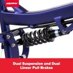 Huffy Stone Mountain Womens 26 Inch Mountain Bike, Midnight Purple Frame, 21-Speed Shimano Twist Shifting, Dual Suspension, Comfort Saddle | 20"/24"/26" Sizes, 6-21 Speeds, Dual Suspension Available |