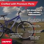 Huffy Stone Mountain Womens 26 Inch Mountain Bike, Midnight Purple Frame, 21-Speed Shimano Twist Shifting, Dual Suspension, Comfort Saddle | 20"/24"/26" Sizes, 6-21 Speeds, Dual Suspension Available |