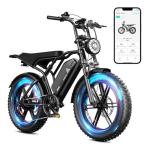TST Electric Bike for Adults, 1500W Peak Motor 28 MPH 60 Miles Fat Tire E Bike with 48V 15Ah Removable Battery 20" Electric Dirt Bike Hydraulic Suspension and 7-Speed