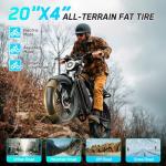 TST Electric Bike for Adults, 1500W Peak Motor 28 MPH 60 Miles Fat Tire E Bike with 48V 15Ah Removable Battery 20" Electric Dirt Bike Hydraulic Suspension and 7-Speed