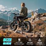 TST Electric Bike for Adults, 1500W Peak Motor 28 MPH 60 Miles Fat Tire E Bike with 48V 15Ah Removable Battery 20" Electric Dirt Bike Hydraulic Suspension and 7-Speed