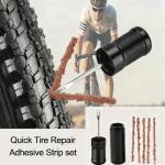 Tubeless Bike Tire Repair Kit for MTB & Road Bicycles - Fast Fix for Punctures & Flats, Includes Storage Canister, Plugger Tool & 15 Bacon/Repair Strips, Essential Bicycle Tyre Repair Tool Set