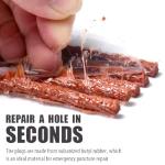 Tubeless Bike Tire Repair Kit for MTB & Road Bicycles - Fast Fix for Punctures & Flats, Includes Storage Canister, Plugger Tool & 15 Bacon/Repair Strips, Essential Bicycle Tyre Repair Tool Set