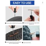 Tubeless Bike Tire Repair Kit for MTB & Road Bicycles - Fast Fix for Punctures & Flats, Includes Storage Canister, Plugger Tool & 15 Bacon/Repair Strips, Essential Bicycle Tyre Repair Tool Set