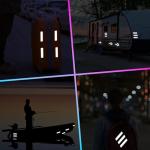 LOOM Reflective Stickers for Helmet | 6pcs Prism Gray | Similar to 3M Reflective Tape | Bike Reflectors for Night Riding, Mailbox reflectors | Waterproof hi vis Decals for Car, Trailer