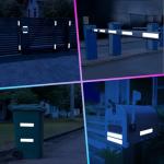 LOOM Reflective Stickers for Helmet | 6pcs Prism Gray | Similar to 3M Reflective Tape | Bike Reflectors for Night Riding, Mailbox reflectors | Waterproof hi vis Decals for Car, Trailer