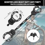 Scooter Locks Anti Theft,Bike Chain Lock with Key,Electric Scooter Lock Anti Theft for Segway,Ninebot and Bicycle Lock Cable Accessories