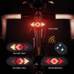 Bike Tail Light with Turn Signals Wireless Remote Control Waterproof Bicycle Rear Light Back USB Rechargeable Ultra Bright Safety Warning Cycling Taillight for Night
