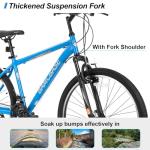 HH HILAND 26 Inch Mountain Bike, Mens and Womens MTB with 21 Speeds, High-Tensile Steel Frame, V Brake, Hardtail Bicycle for Adults Blue