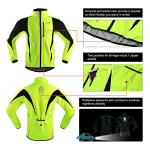 ARSUXEO Winter Warm UP Thermal Softshell Cycling Jacket Windproof Waterproof Bicycle Mountain Bike Clothes 15-K Green Size X-Large