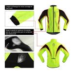 ARSUXEO Winter Warm UP Thermal Softshell Cycling Jacket Windproof Waterproof Bicycle Mountain Bike Clothes 15-K Green Size X-Large