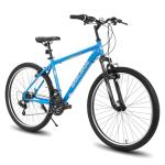 HH HILAND 26 Inch Mountain Bike, Mens and Womens MTB with 21 Speeds, High-Tensile Steel Frame, V Brake, Hardtail Bicycle for Adults Blue